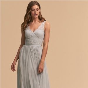BHLDN Fleur dress in Fog (light grey)
